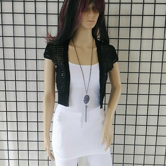 SALE! NWT BCBGMaxAzria Black Silk Sequin Cardigan - Picture 1 of 8